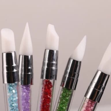 Kit com5 Pçs Caneta Pega Strass Pedraria Caviar Joias De Unhas Manicure