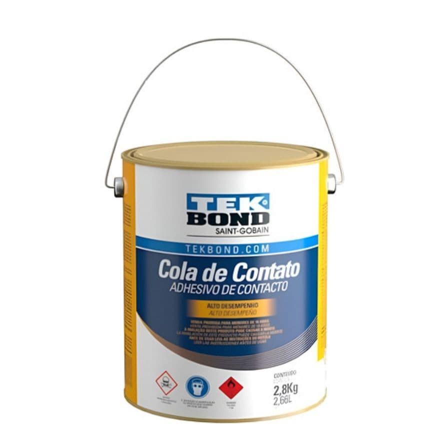 Cola De Contato 2,8kg Sapateiro Carpinteiro Extra Forte Couro Tekbond