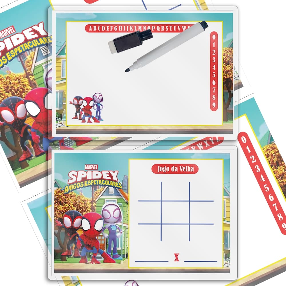 Lousa Magica Lembrancinha Festa Infatil Tema  Spidey e Seus Amigos Espetaculares Pronto Para envio.