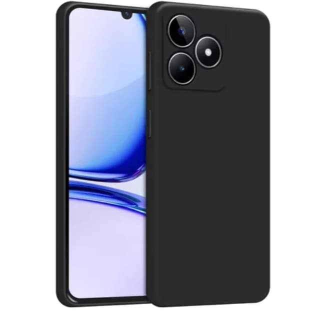 Capa Capinha Compatível Realme C53 Silicone Aveludada Preto