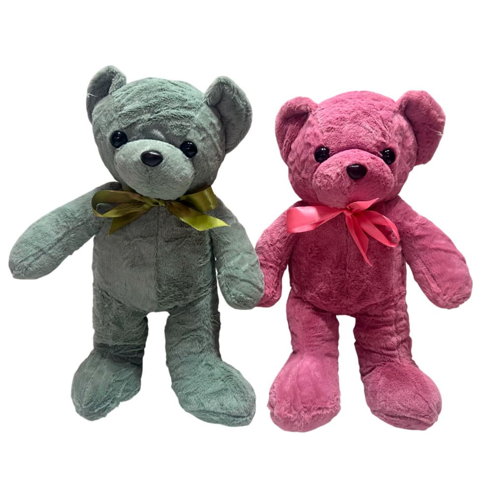 Urso Ursinho De Pelucia Grande Com Laço - 42cm