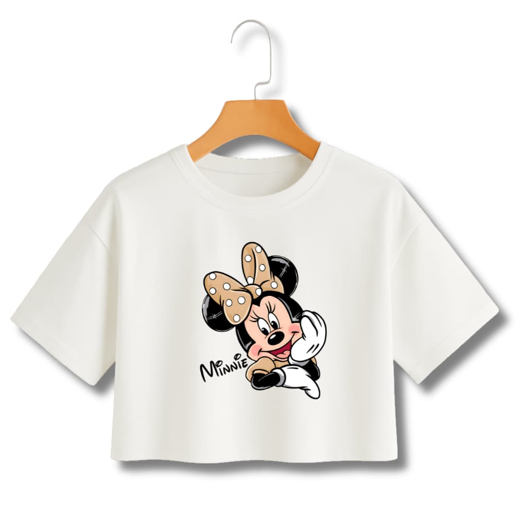 CROPPED FEMININO MINNIE ROUPA CLASSICA DIFERENTE ATUAL FEMININA