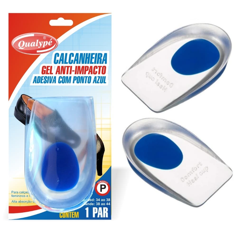 Par Meia Palmilha Silicone Gel Ortopédica Esporão Calcanheira