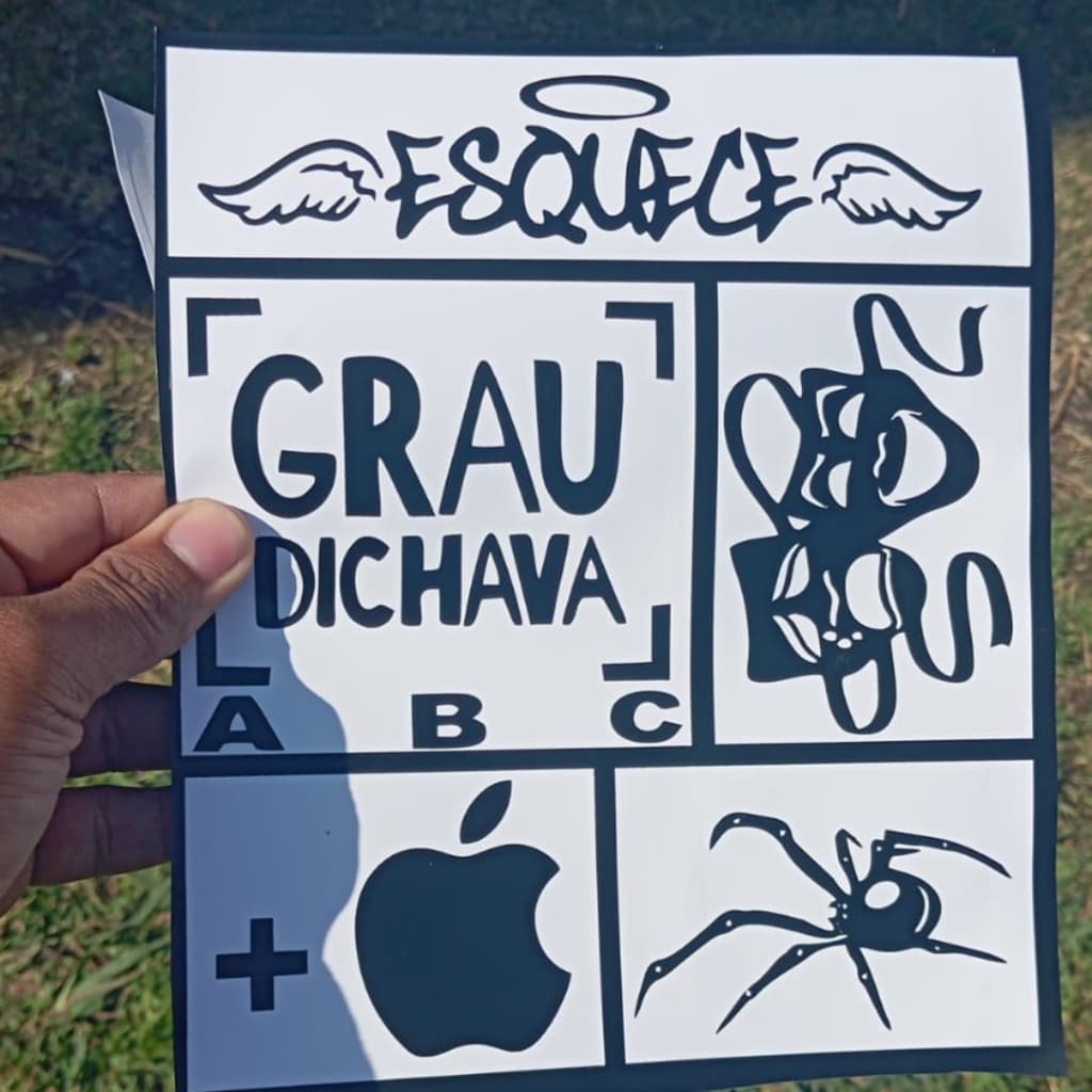 Kit de Adesivo grau dichava esquece aranha chora agora ri depois para moto para bike