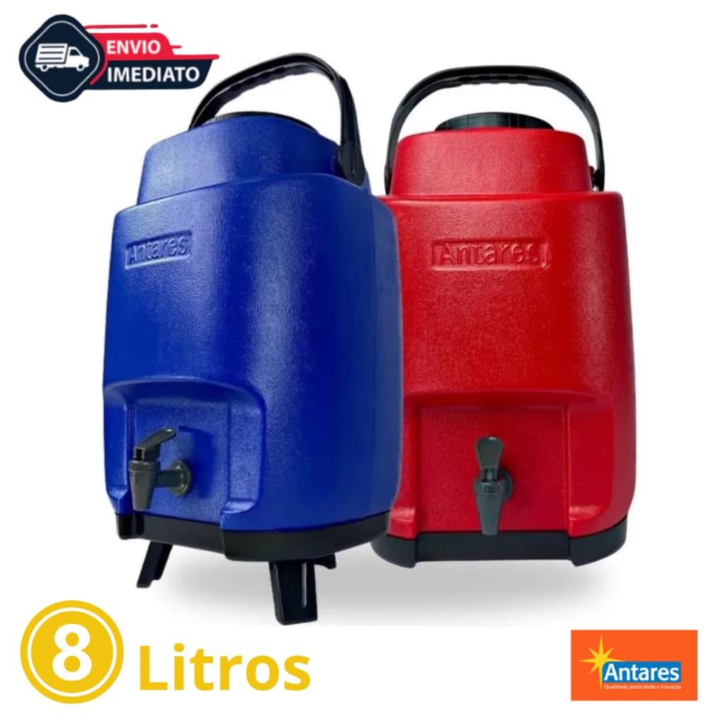Garrafão Botijão Térmico 8 Litros - Água Gelada Tereré 100% Original - Envio Imediato