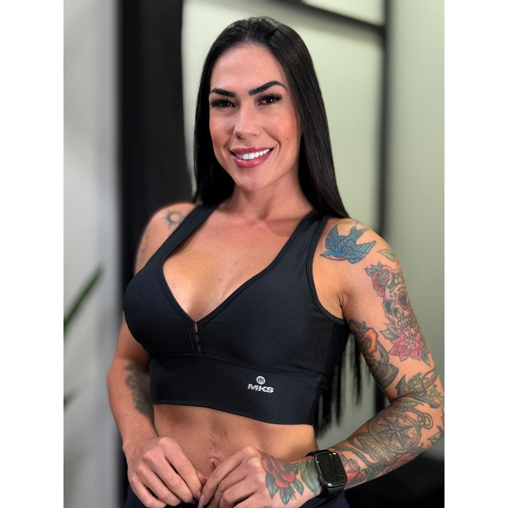 Top Fitness Alta Sustentação com Bojo Removivel MKS Sportwear