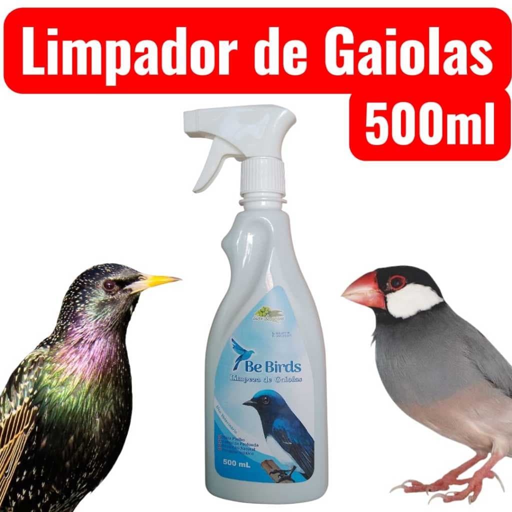 Limpa Gaiolas Spray Para Pássaros Com Óleo de Neem - 500ml