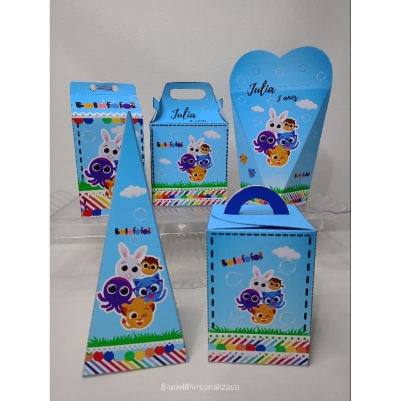 kit pegue e monte/ caixinhas guloseimas festa em casa bolofofos