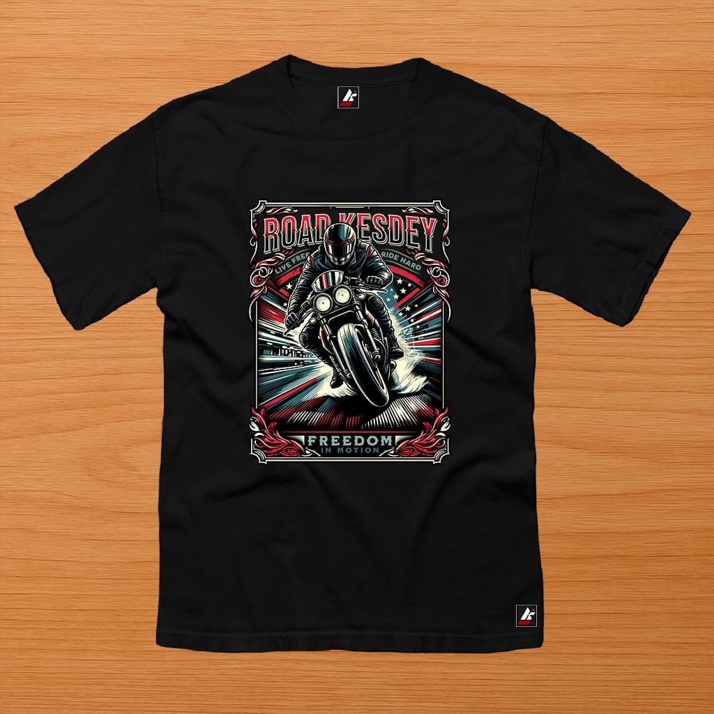 Camiseta Streetwear Masculina Feminina camisa 100% Algodão Estampada ROAD FREEDOM
