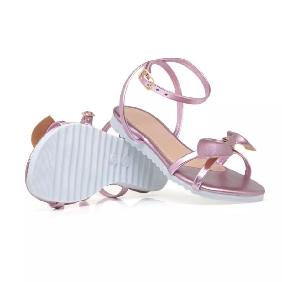 Sandália Infantil Feminina de Menina Laço  Rasteirinha de Verão Modinha Kids Leve e Macia Moda do 27 ao 32