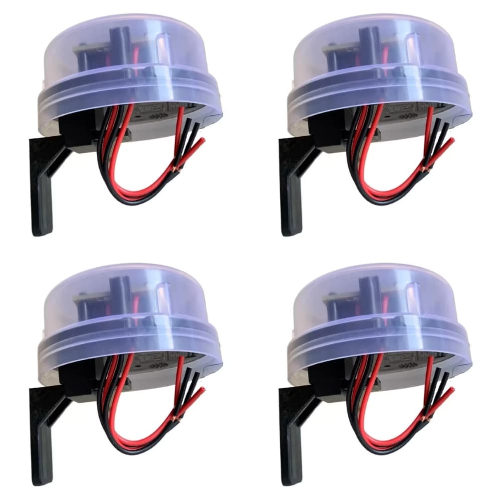 Kit 4x Relé Fotocélula Corujito Qualitronix Iluminação Automática Bivolt Com Suporte Original