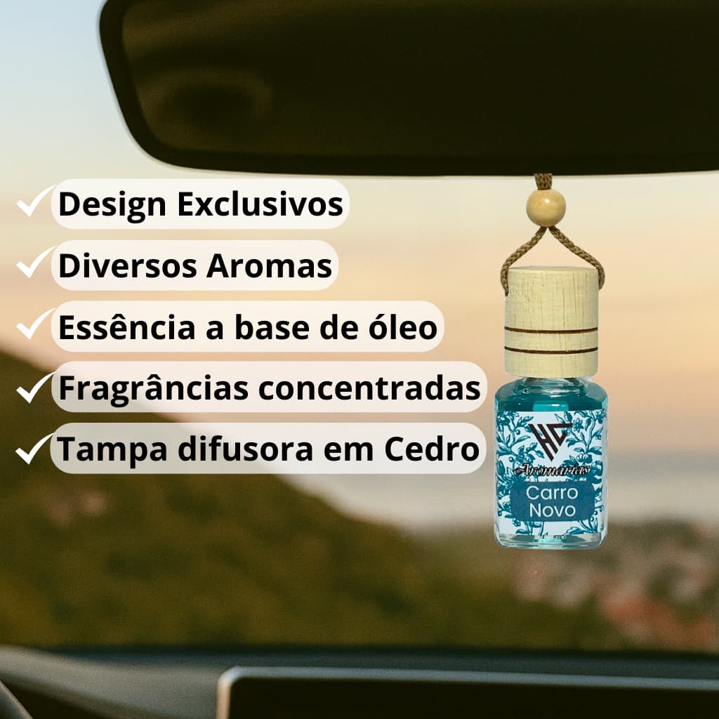 Perfume Automotivo Cheirinhos de Carro Aromarias Pingentes 10ml Aromatizante Veicular Uber Táxi