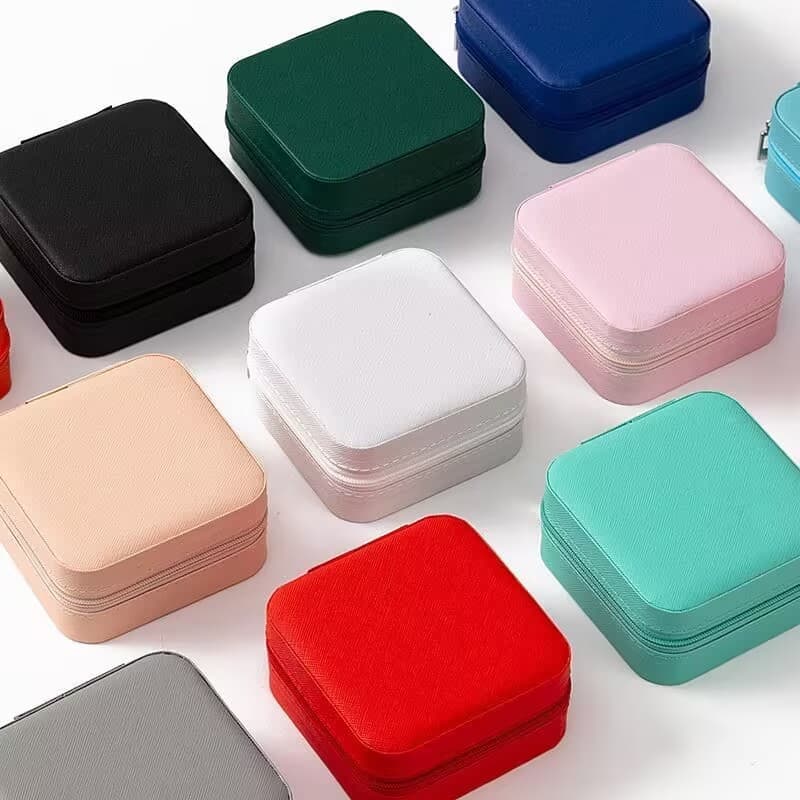 Kit 12 Caixa Porta Joias de Viagem | Organizador Compacto de Bijuterias | Atacado Revenda Brinde