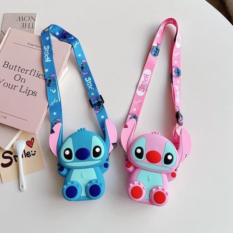 Bolsa Stitch Angel Disney De Silicone Com Alça