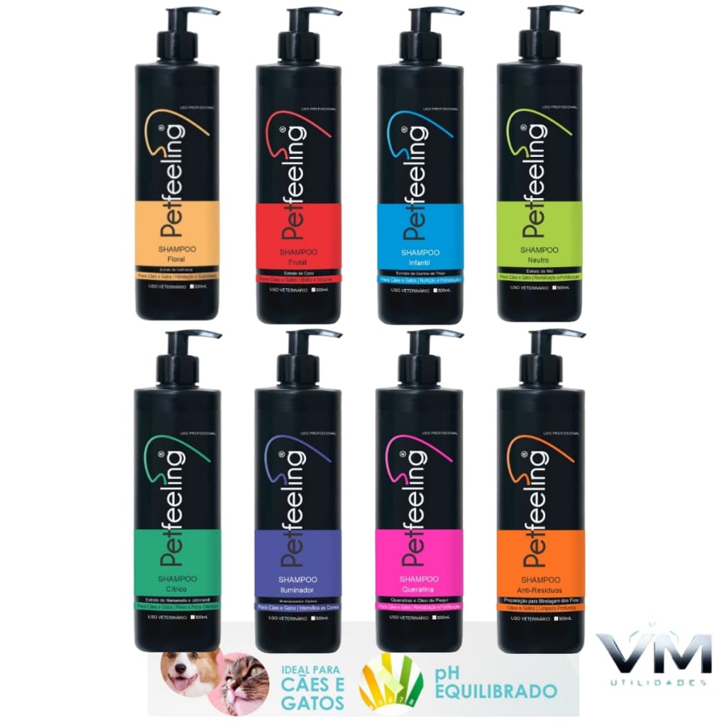 Shampoo Cães e Gatos 5OO ml - Petfeeling - Uso Profissional