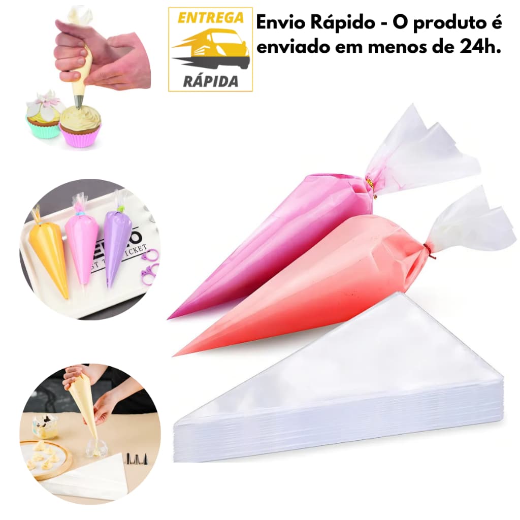 Sacos para Confeitar Bolo Descartável Resistente Manga de Confeiteiro Durável de Alta Qualidade