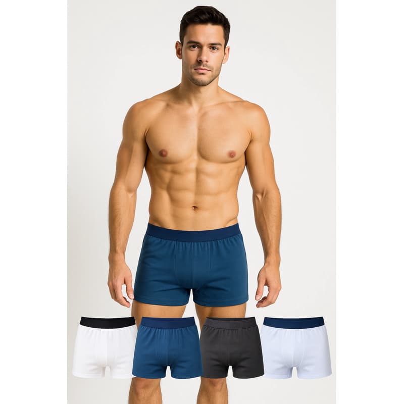 Kit 6 Cuecas Boxer Masculinas Algodão Elastano – Conforto e Durabilidade