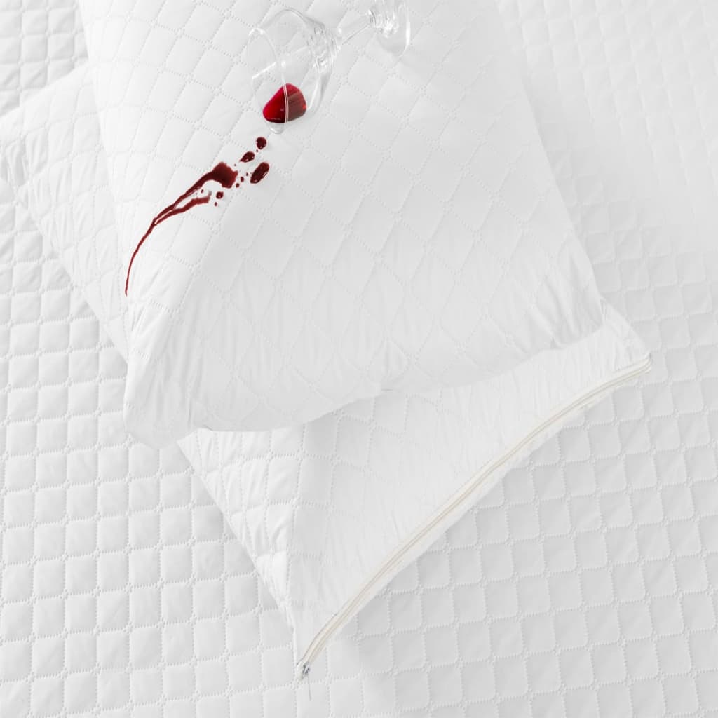 Kit 02 Fronhas Impermeáveis com Zíper Branco