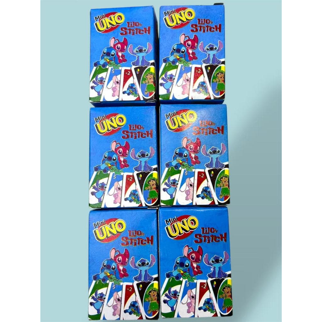 Kit 12 Lembrancinha Mini Jogo de cartas UNO STITCH PARA FESATA ANIVERSARIO PROMACAO