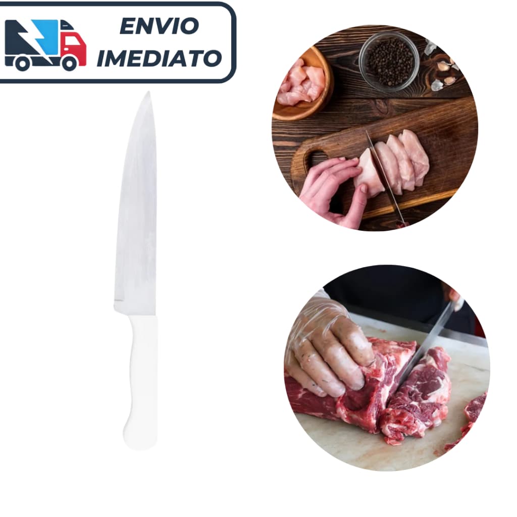 Faca Peixeira – Faca de Chef Profissional – Aço Inox – Cabo Ergonômico - Faca de Corta