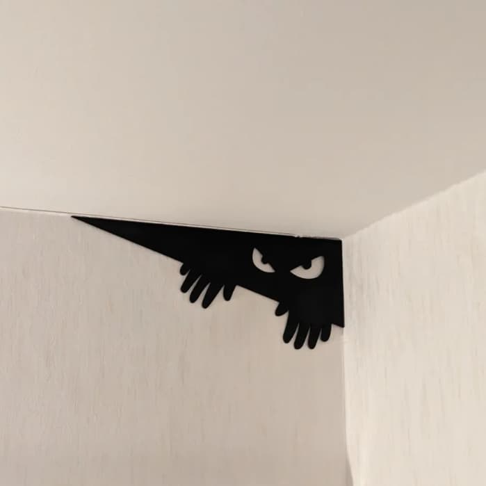 Decoração de "Alguém Espiando" 3D - Decoração de Parede Canto -Engraçado Humorístico etc