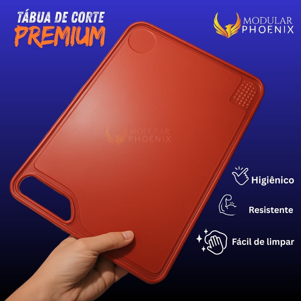 Kit 4 Tabuas plástico corte carne aves peixes pescados legumes verduras frutas carnes cozinha Tabua