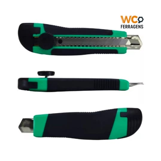 Estilete Para Corte Profissional Ideal Para Uso Escolar, Trabalho, Faculdade Artesanatos 18mm