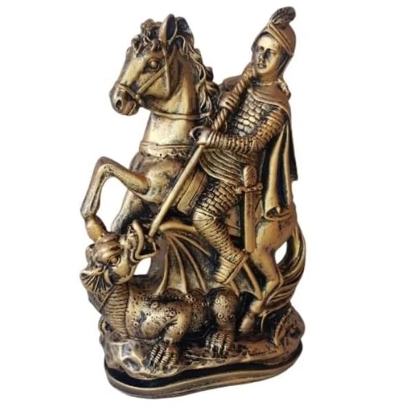 imagem são jorge guerreiro em resina 19 cm Decoração