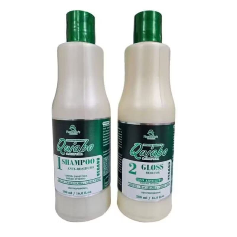 kit Semi definitiva orgânica quiabo e babosa