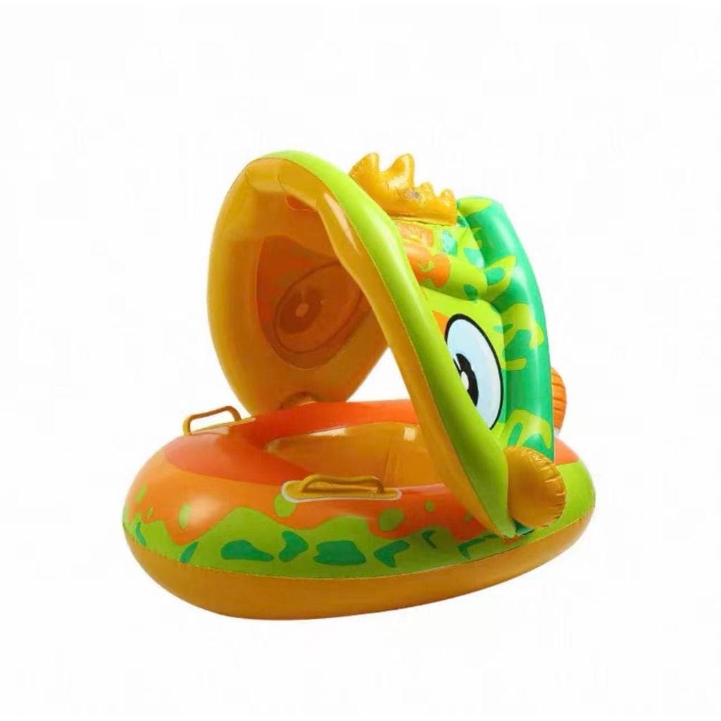 Boia com cobertura Fralda Inflavel Infantil Bebe Brinquedo Piscina Parasol Guardasol luna_hyq