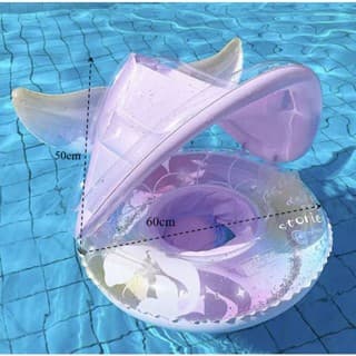 Boia com cobertura Fralda Inflavel Infantil Bebe Brinquedo Piscina Parasol Guardasol