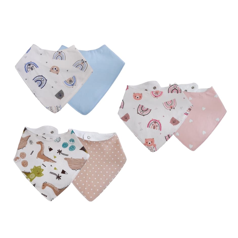 Babador Bandana Algodão Kit 2 Peças Babadores Bebe Atoalhado