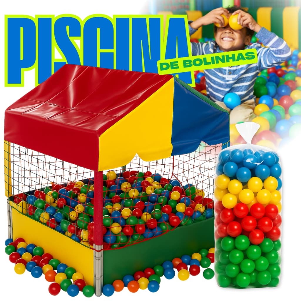 Piscina de Bolinhas Infantil Dobrável Brinquedo Educativo Diversão 1,00M Rotoplay