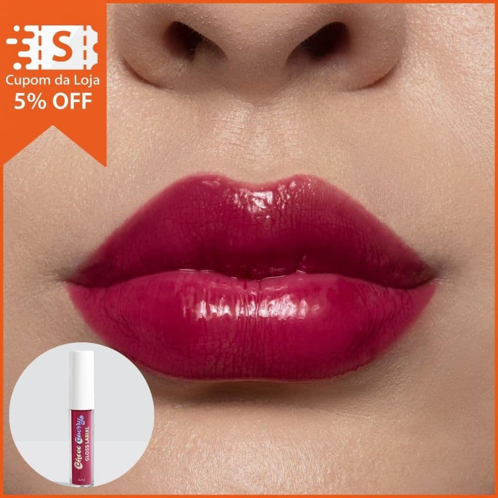 Gloss Labial Dailus Coleção Choco Cherry 4ml | Esqualano vegetal, ácido hialurônico e vitamina E