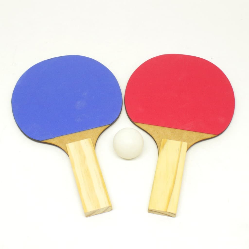 Kit Ping Pong Infantil 2 Raquetes Vermelha e Azul 1 Bolinha Jogo Recreativo em Casa