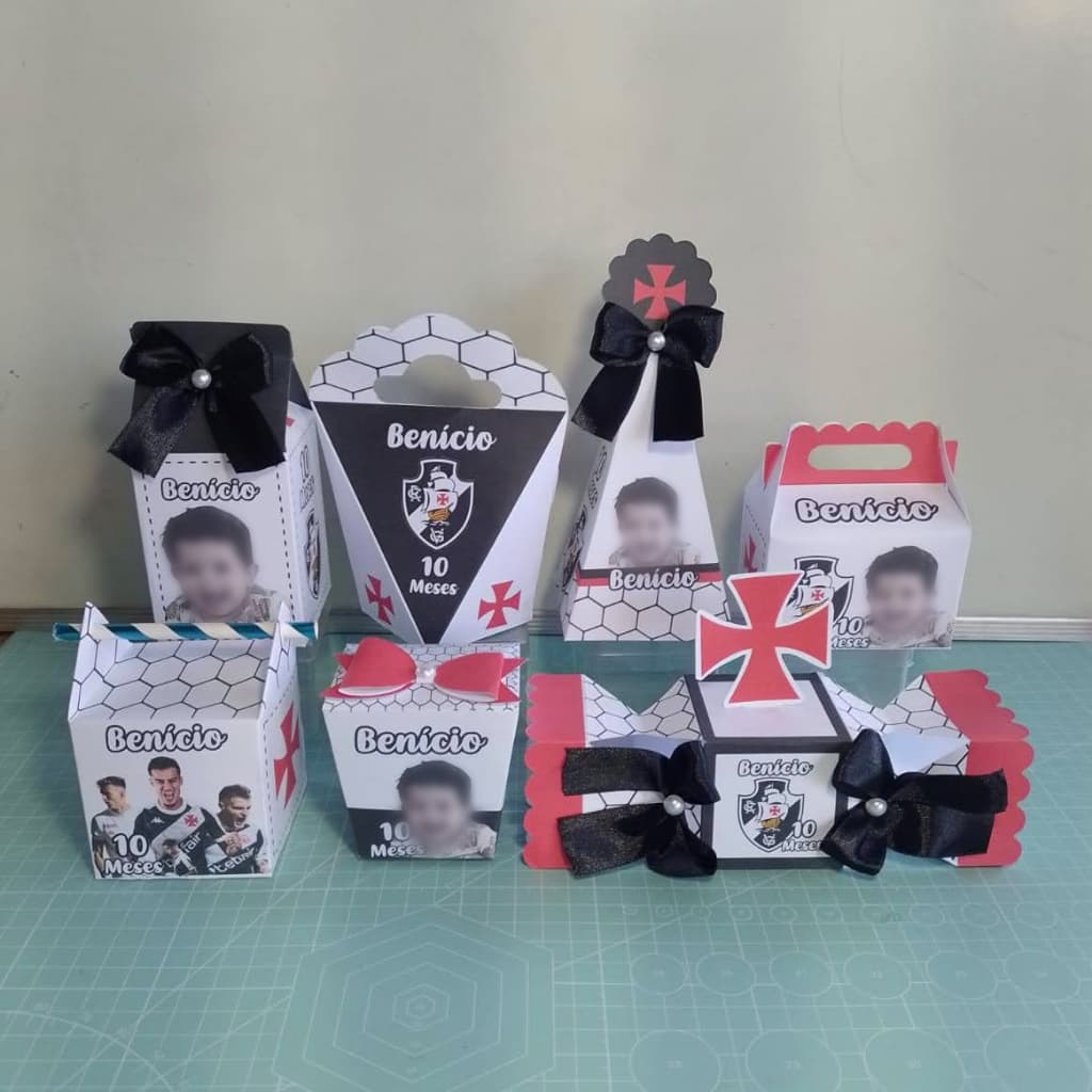 Kit Festa Pegue e Monte Clássico - Vasco - Lembrancinhas - Mimos - Caixinhas Personalizadas Aniversário Festa Infantil