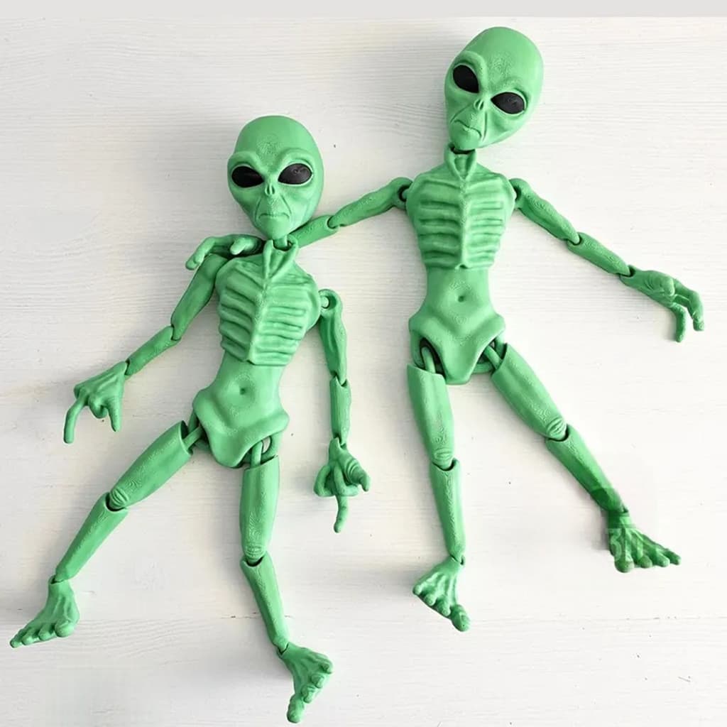 Alien Articulado Boneco Divertido Flexivel Brinquedo Decorativo ET