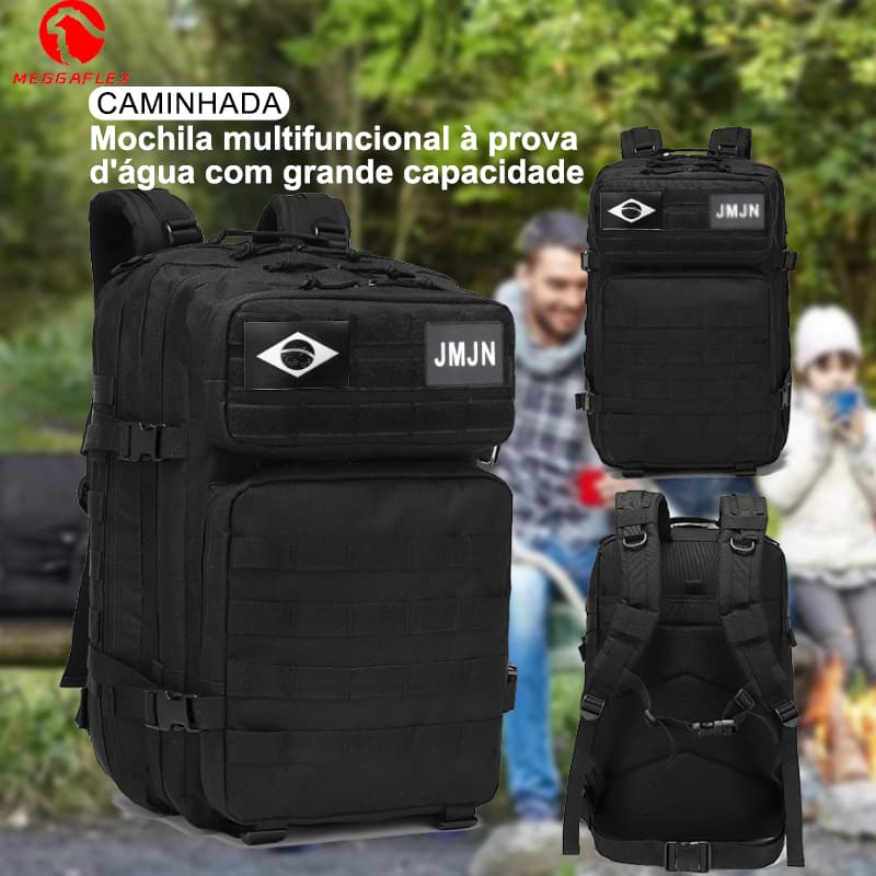 Mochila Bolsa Tática Militar 50L Impermeável Camping Viagem Trilha Caça Pesca MEFБAFLEX