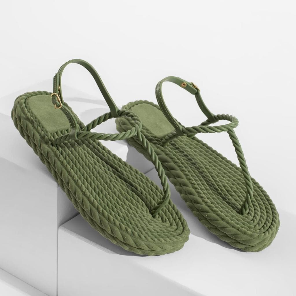 lançamento verão papete trançada alça chinelo Nuvem Feminino sandália EVA 3 Trança Ortopédico Macio Confortável