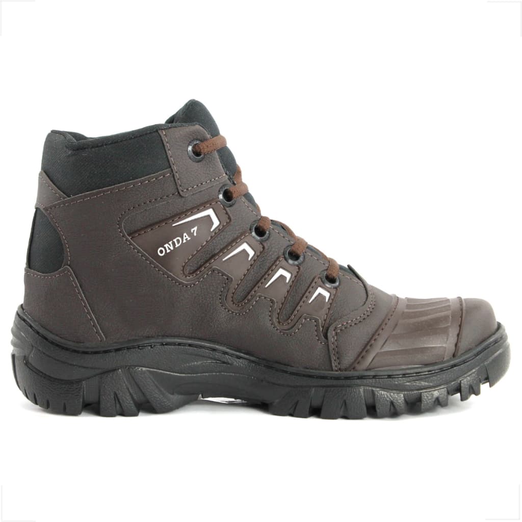 Bota Cuturno De Motoqueiro Café para Motociclistas Leve e Confortável.