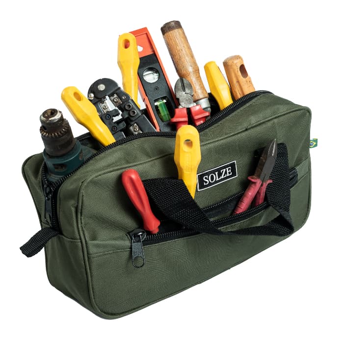 Bolsa para Ferramentas verde militar Solze, Eletricistas