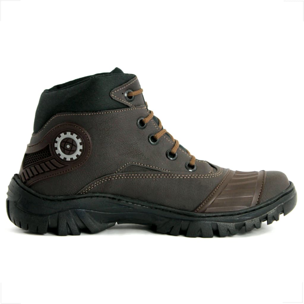Bota Coturno Masculino para Motoqueiros Café Motociclistas Calçados Oferta Blaqueada Motoboy