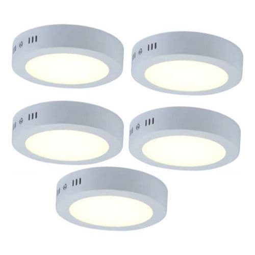 Kit 10 Painel Plafon Redondo Sobrepor 12w Led Branco Frio 6000k branco quente 3000k 4000k
