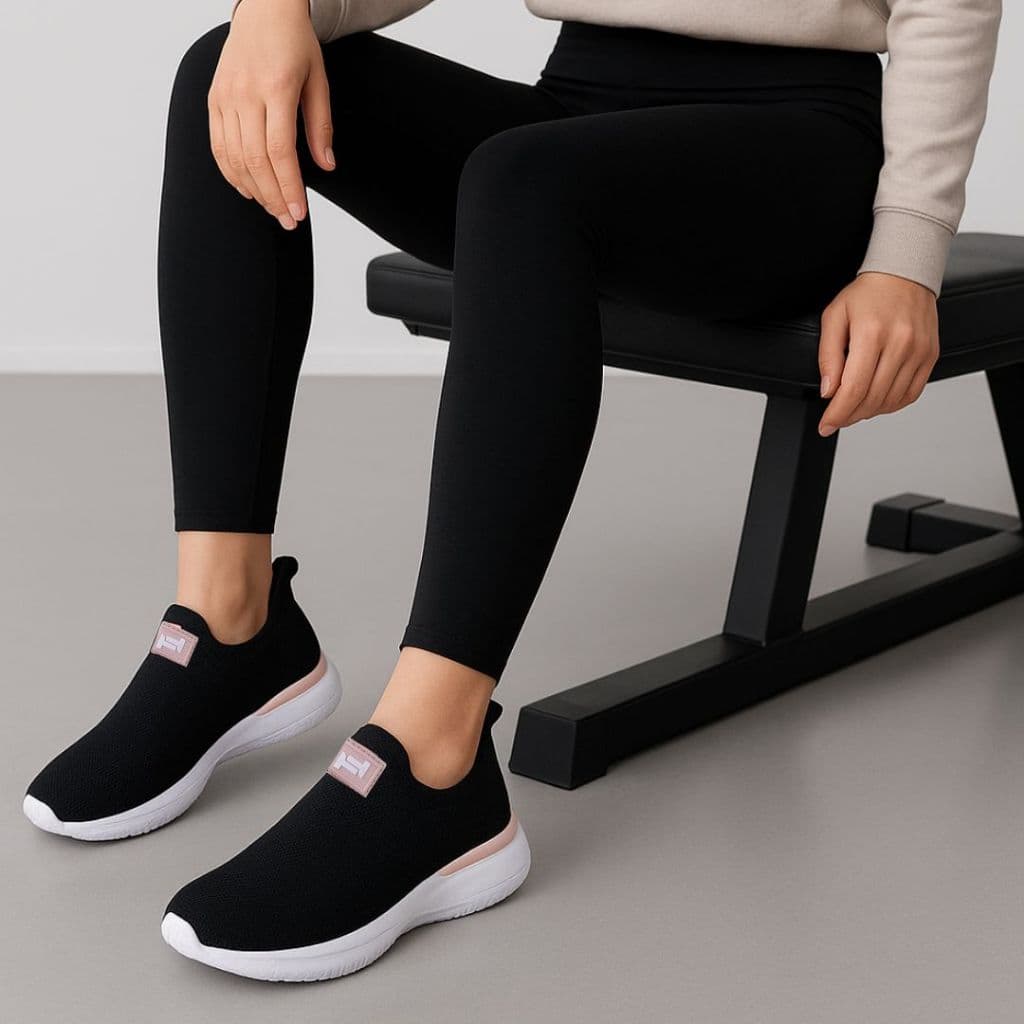 Tênis Meia Feminino Slip-On - Leve, Respirável, Conforto para Academia, Trabalho e Dia a Dia