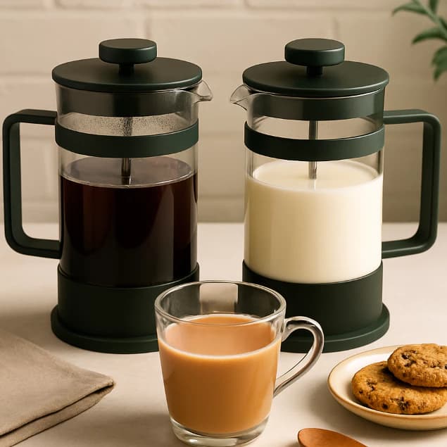 Cafeteira Prensa Francesa 350 ou 600ml Café Leite Chá  Resistente Durável Dispensa Filtro de Papel