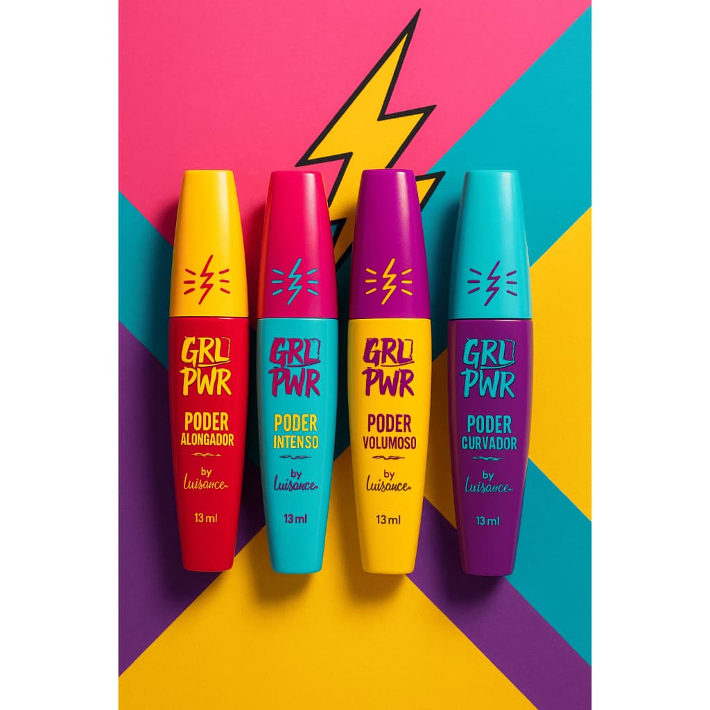 Máscara de Cílios Luisance GRL PWR 13ml – Alongador, Curvador, Volumoso e Intenso | Maquiagem Olhos Girl Power Rimel