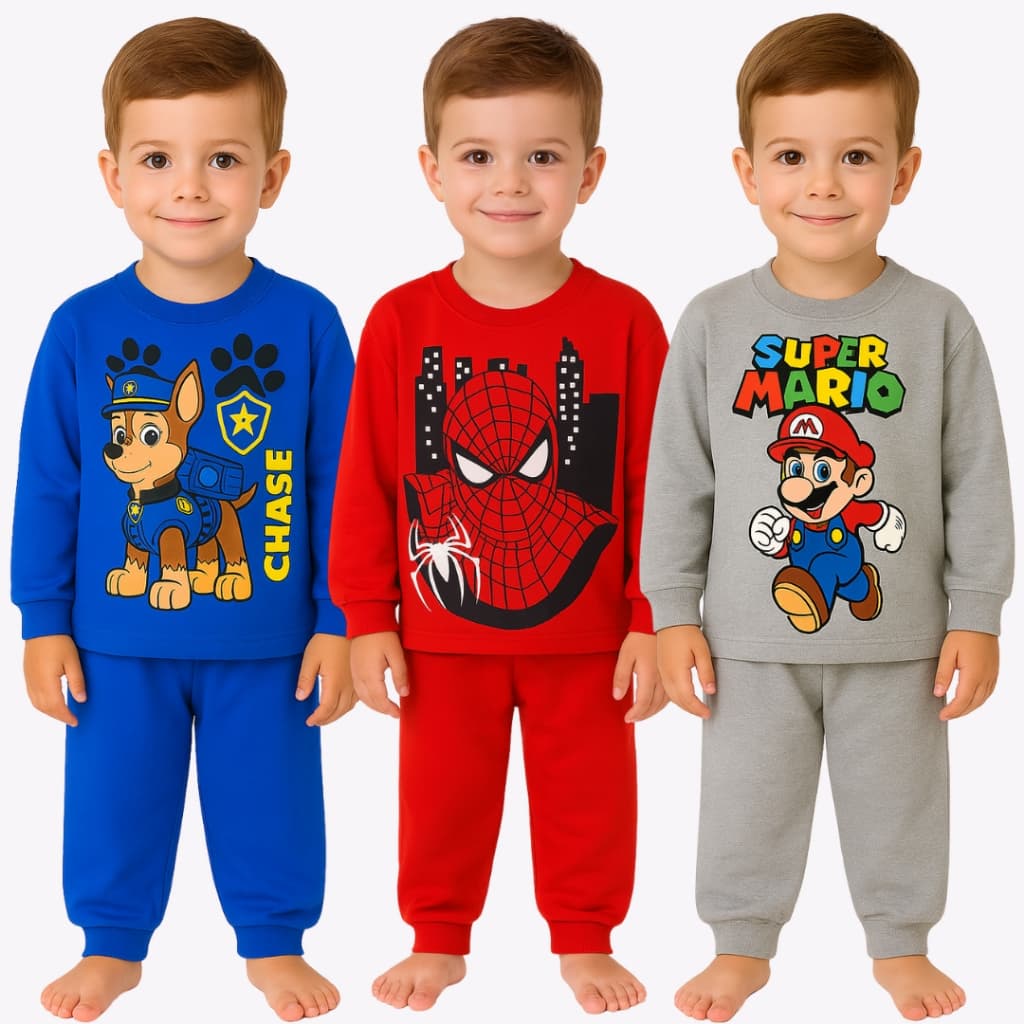 Conjunto De Moletom Infantil Gola Redonda