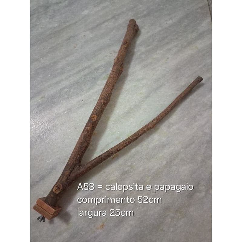 poleiro calopsita - poleiro papagaio- poleiro de galhos naturais - tronco serpentes pequenas A53