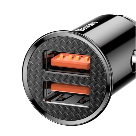 Carregador De Carro Baseus 60W 2 Portas Carga Rápida 4.0 Fast Charger