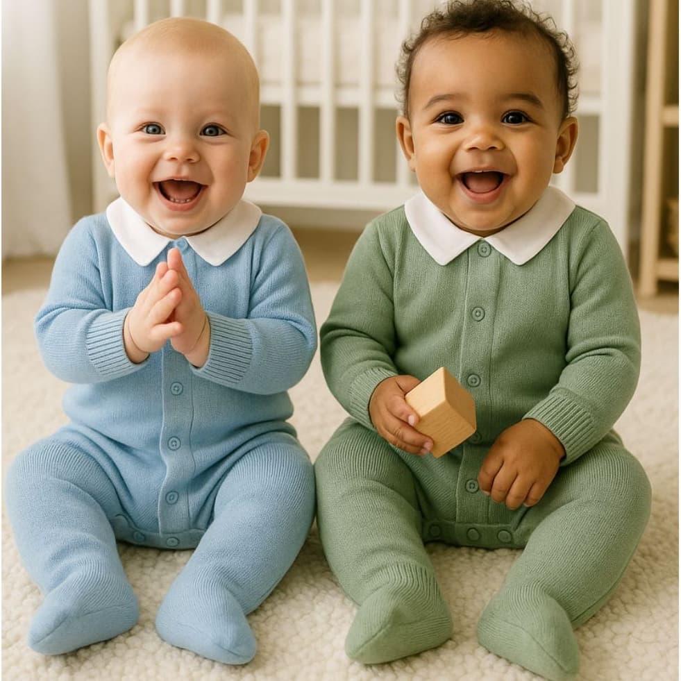 Macacão Bebê Menino Tricô Azul | Conforto e Estilo para Seu Pequeno